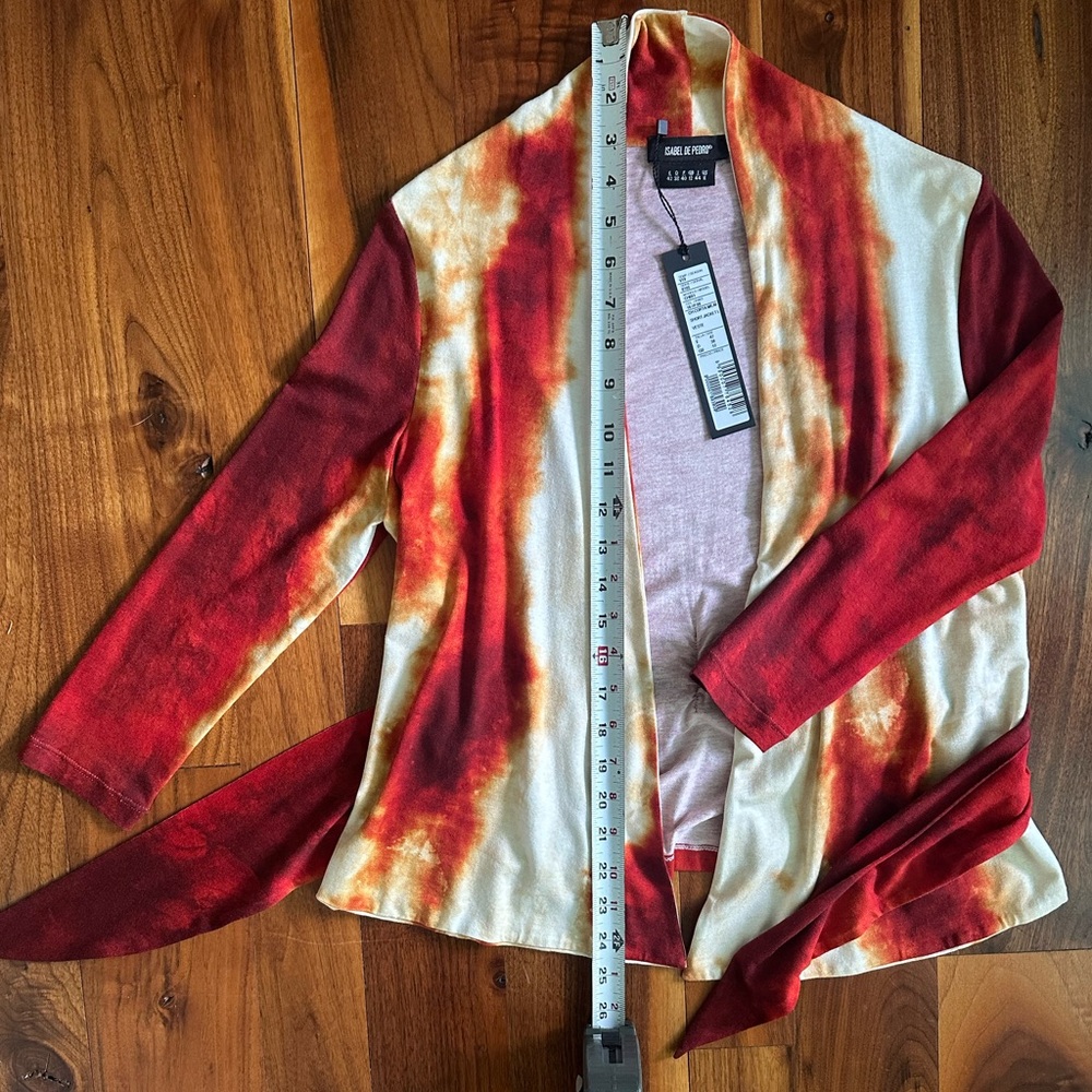 NWT Isabel de Pedro Tie Dye Cardigan; Size 8 (Fits like Small) - Picture 3 of 12